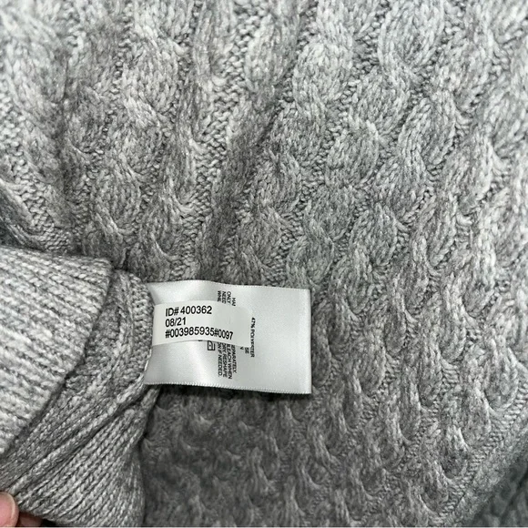 Express Gray Cable Knit Turtleneck Sweater - Picture 4 of 5